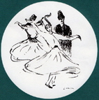 Mevlevi Dervish Dancing. Drawing by Bernhard Wosien © 